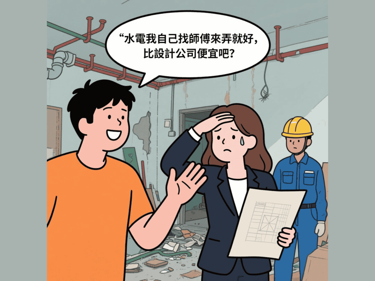 🛠️ 案場設計日誌｜當業主自己找水電，卻踩了最深的一個坑…