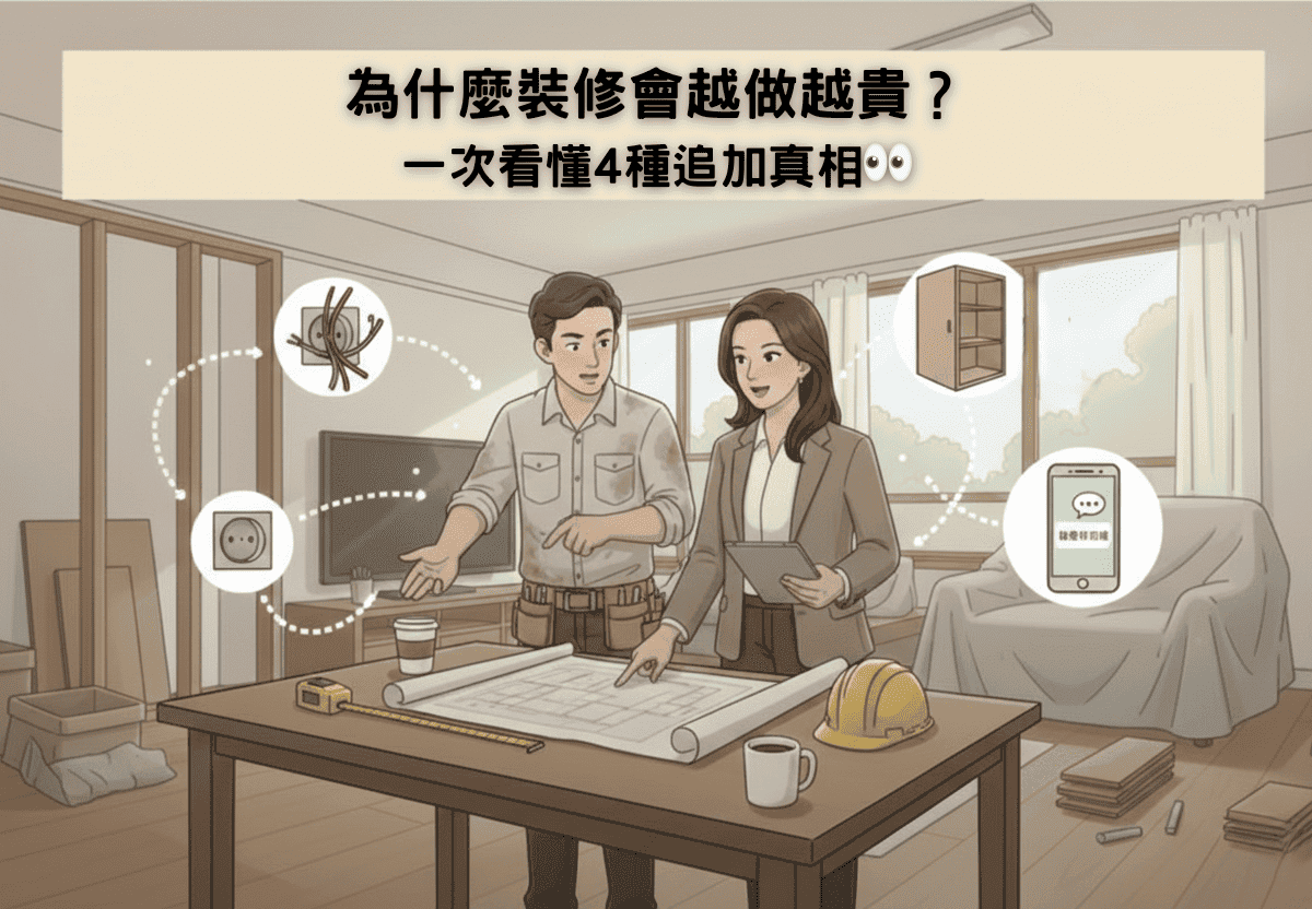 🏗️ 為什麼裝修工程會追加？背後原因一次看懂